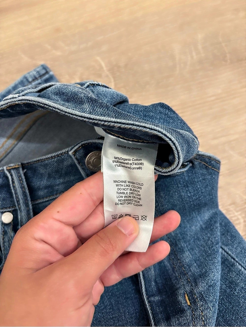 Quince Bella Stretch Straight Jeans in Blue Waist 28 - Picture 6 of 6